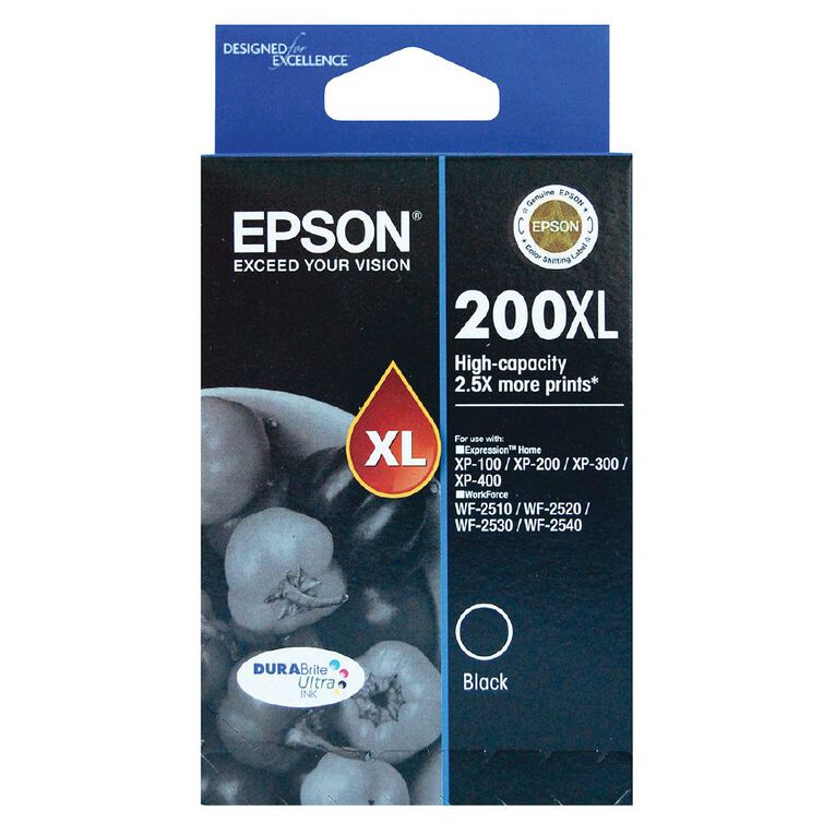 Epson Ink 200XL Black (500 Pages), , hi-res