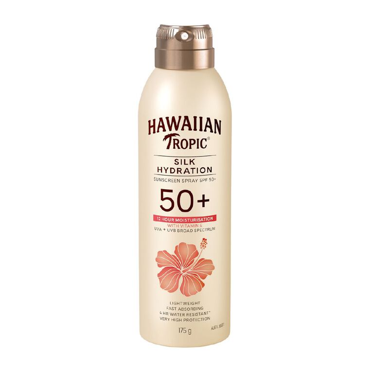 Hawaiian Tropic Silk Hydration Sunscreen Spray SPF50+ 175g, , hi-res