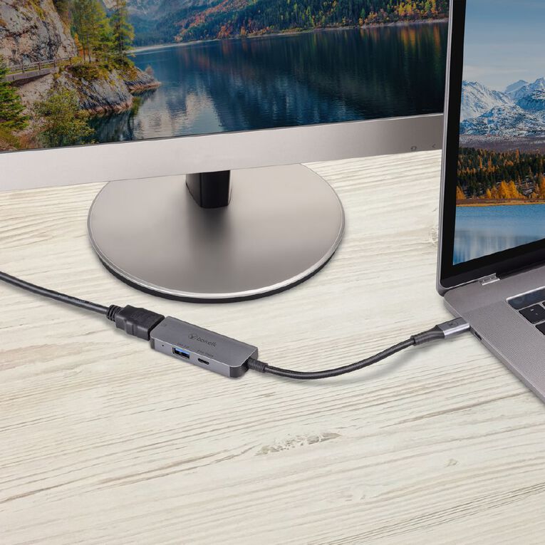 Bonelk Long Life 3in1 Multiport Hub Space Grey Black, , hi-res