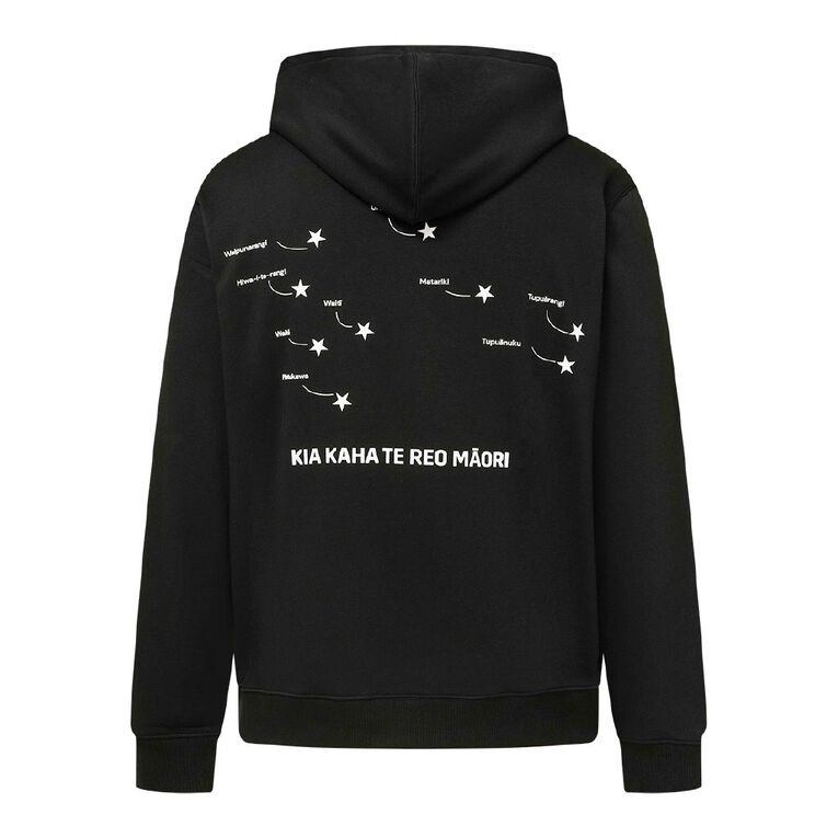 MLC Adults' Matariki Hoodie, Black, hi-res