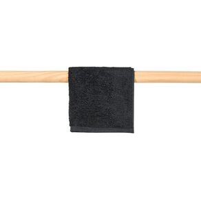 Living & Co Plush Plain Face Towel Black