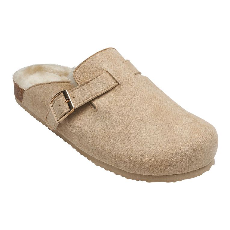 H&H Women's Clog Slippers, Brown Light, hi-res