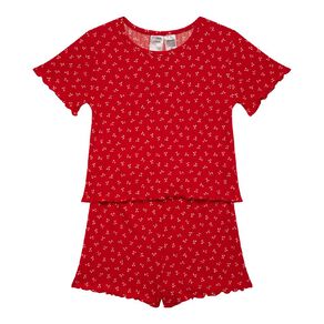 H&H Girls' Pointelle Shorts Pyjama Set