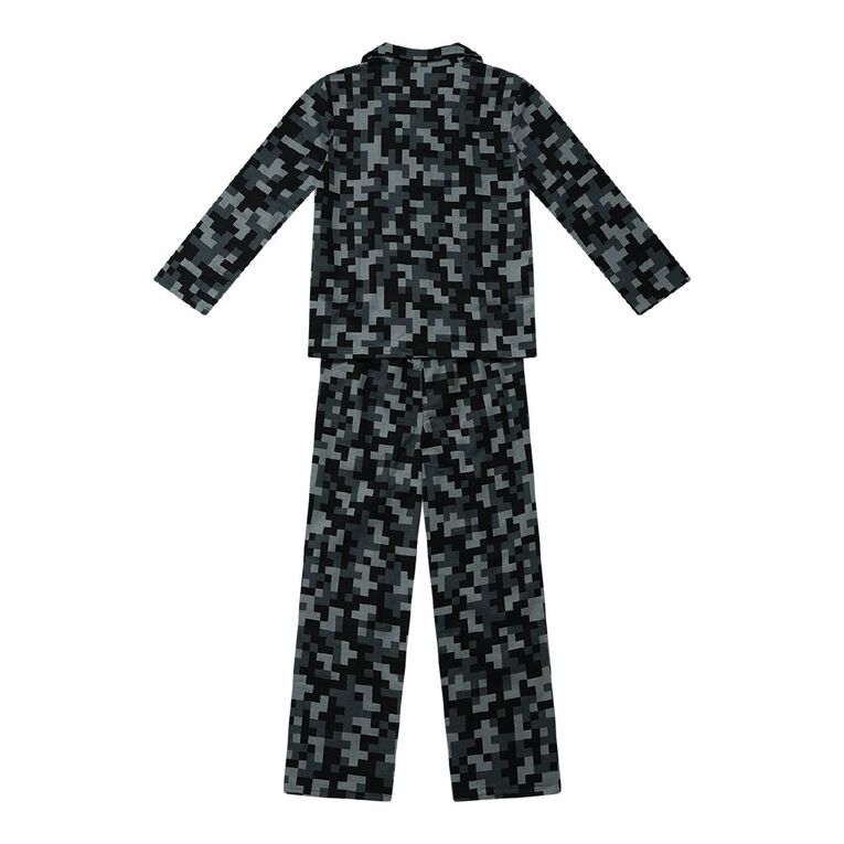 H&H Boys' Flanelette Pyjama Set, Grey Dark, hi-res