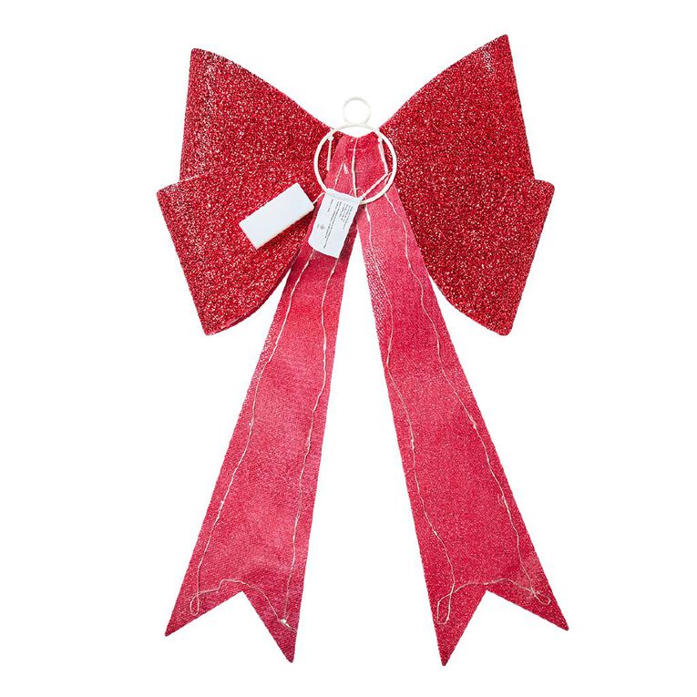Wonderland Jumbo Bow with 45 LED Assorted 68cm, , hi-res