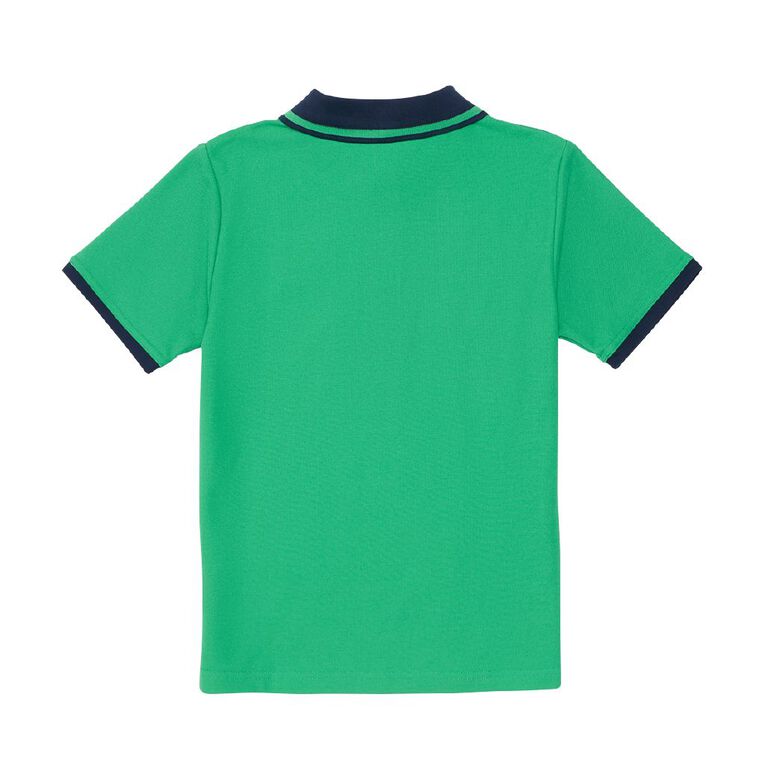 Schooltex Mt Roskill Primary Short Sleeve Polo with Embroidery, Emerald, hi-res