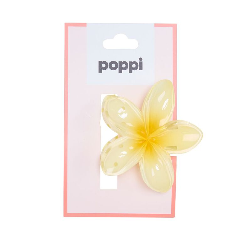Poppi Frangipani Claw Clip Yellow, , hi-res