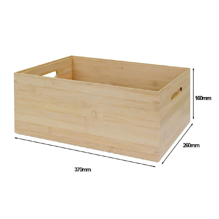 Living & Co Natural Bamboo Storage Box Large The Warehouse