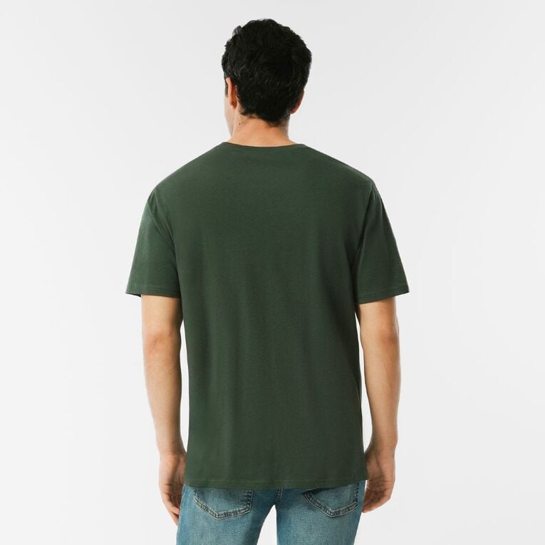 H&H Men's Regular Fit Plain Tee, Green Dark Mountain, hi-res
