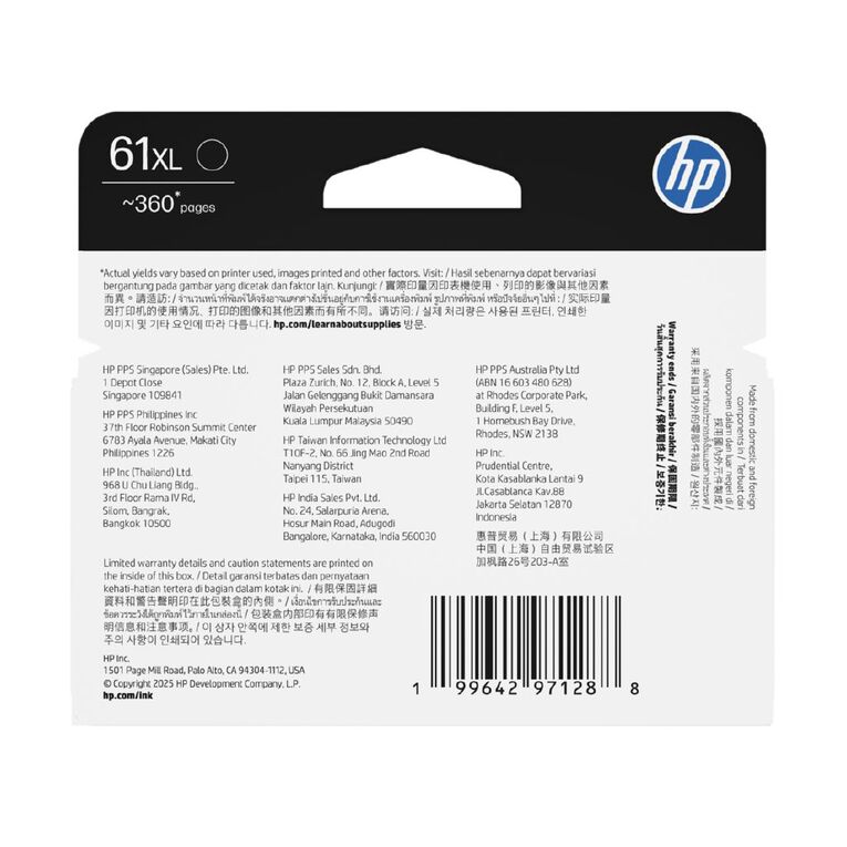HP 61XL Black 360 Pages, , hi-res