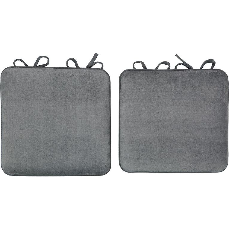 Living Co Memory Foam Chair Pad 2 Pack Charcoal 40cm X The Warehouse Living Co Memory Foam Chair Pad 2, Memory Foam Chair Pad Nz