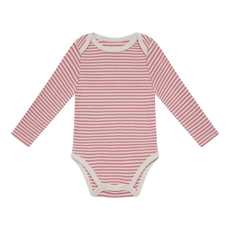 Young Original Babies' Long Sleeve Printed Bodysuit 3 Pack, Yellow Light, hi-res