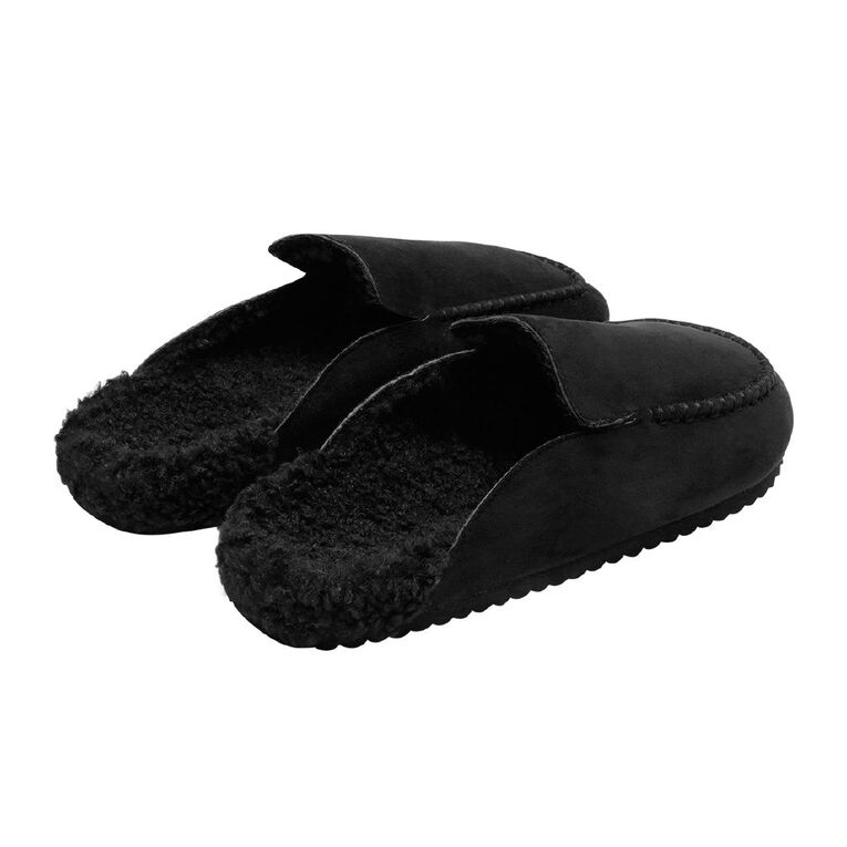 H&H Women's Cathy Scuff Slippers, Black, hi-res