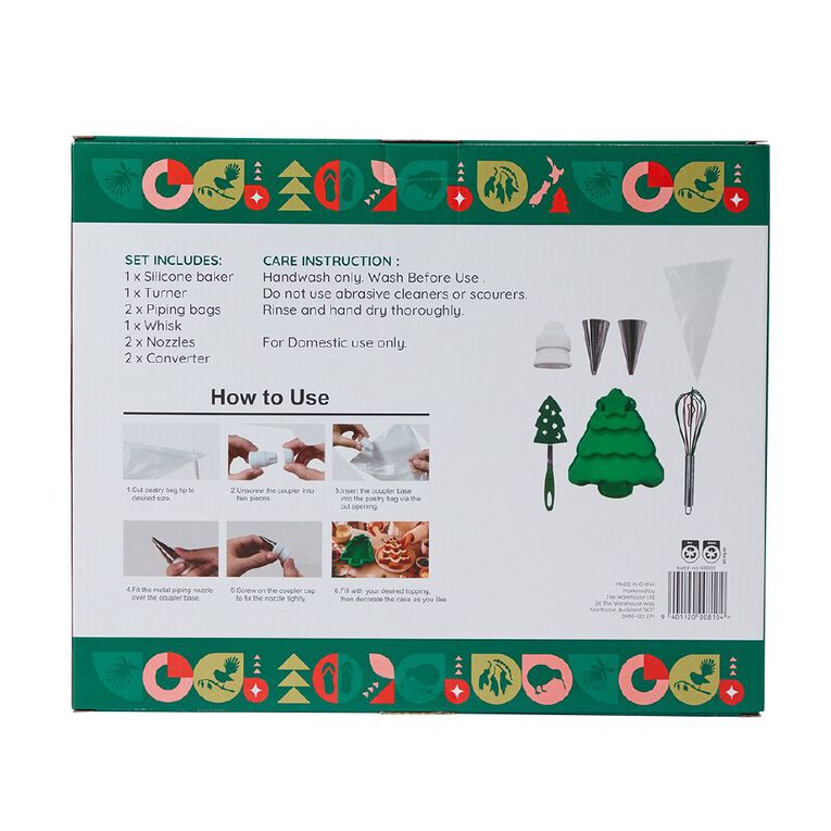 Wonderland Home Christmas Tree Baking Set, , hi-res