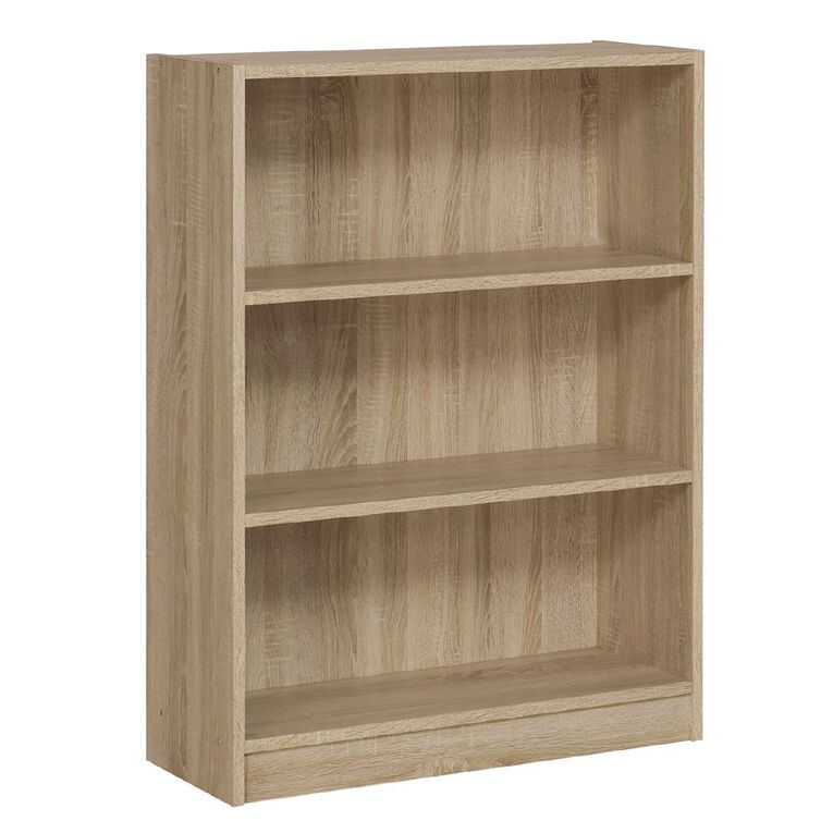 Workspace Soho 3 Tier Bookcase Oak, , hi-res