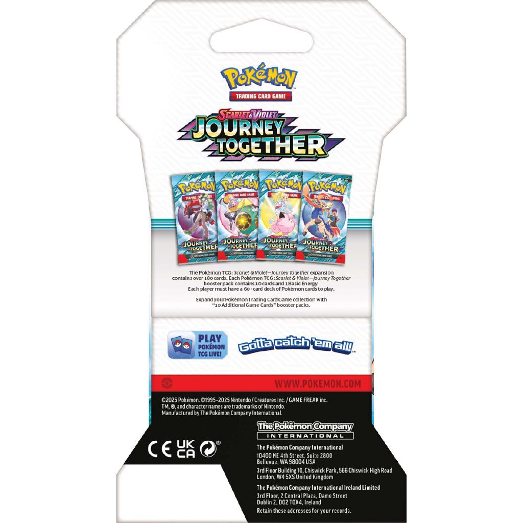 Pokemon TCG Scarlet & Violet Journey Together 3 Booster Blister Pack – Includes Foil Promo Card