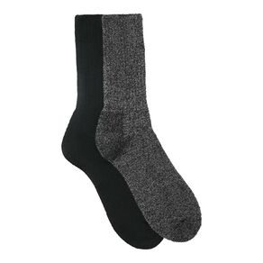 H&H Men's Ribbed Thermal Crew Socks 2 Pack