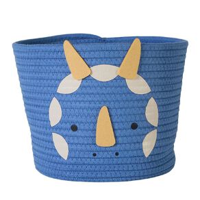 Living & Co Kids Cotton Rope Blend Basket Dino Blue