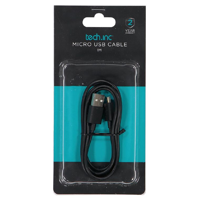 Tech.Inc Micro USB Cable 1m Black, , hi-res