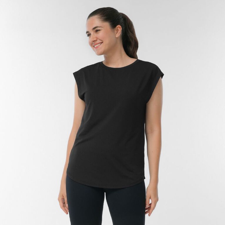 Active Intent Women's Crew Neck Tee, Black, hi-res