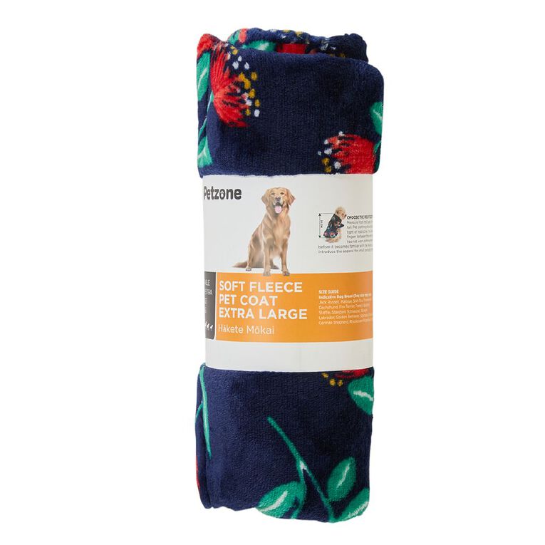 Petzone Soft Fleece Pet Coat Blue XL, , hi-res