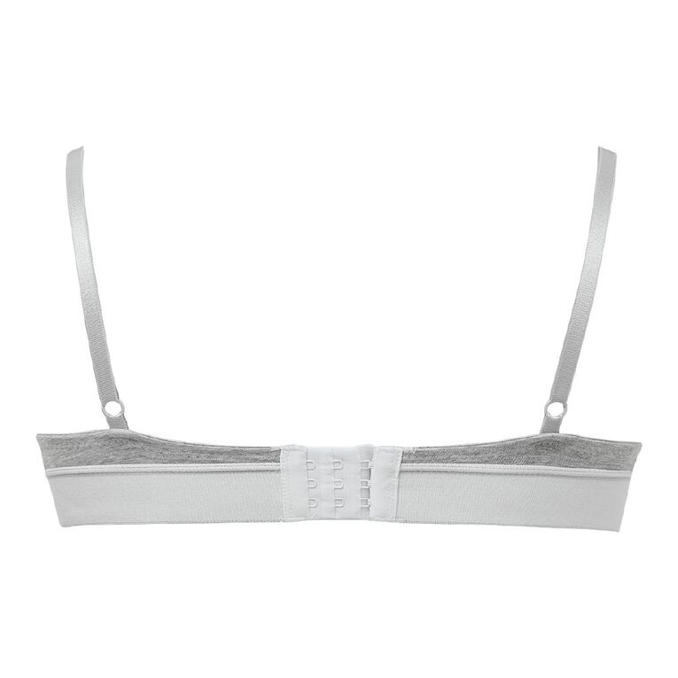 H&H Women's Basic Wide Band T-Shirt Bra, Grey Marle, hi-res