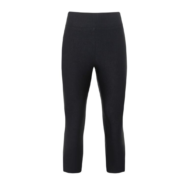 H&H Women's Bengaline Crop Pants, Black, hi-res