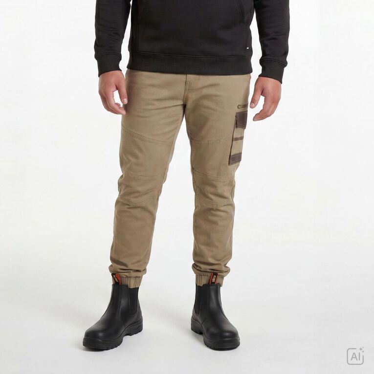 Rivet Men's Cuffed Jogger, Tan, hi-res