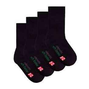 Underworks Kids' Bamboo School Crew Socks 4 Pack
