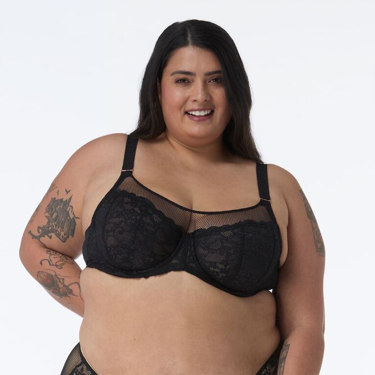 H&H Women's Molly Underwire Bra, Black, hi-res