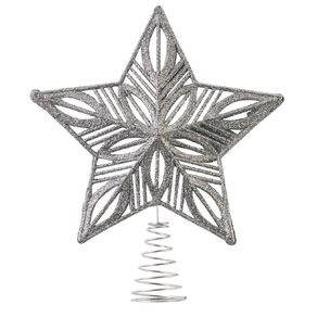 Wonderland Christmas Tree Topper Silver 20cm
