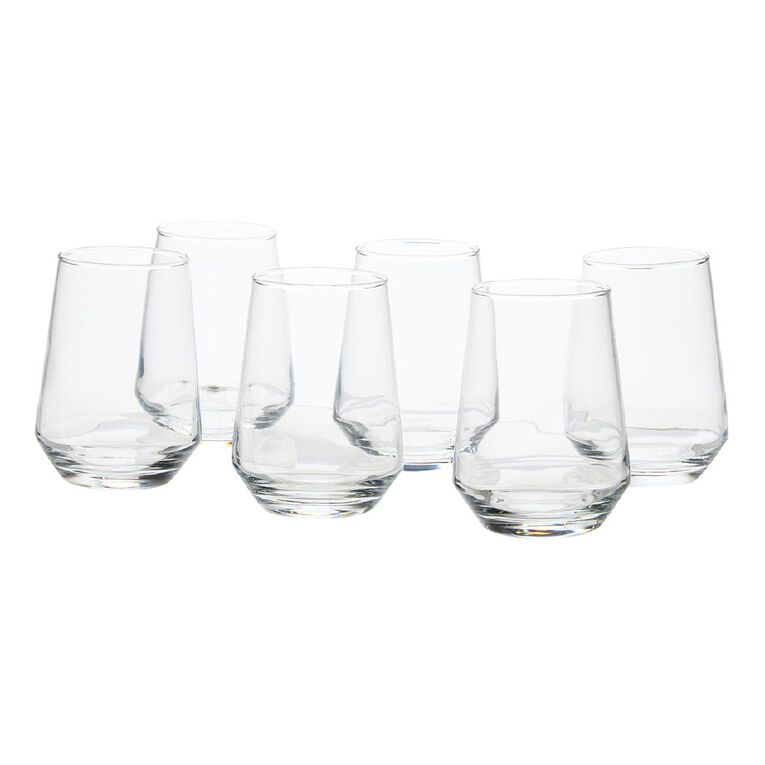 Living & Co Milano Tumbler Clear 6 Pack, , hi-res