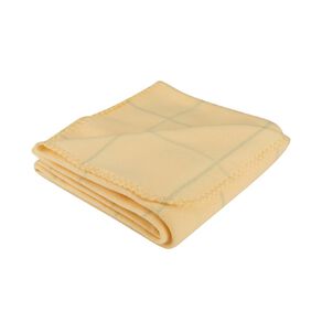 Living & Co Polar Fleece Throw Grid Yellow 127cm x 152cm