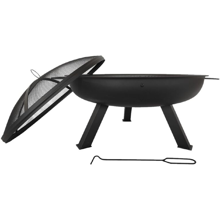 Living & Co Fire Pit With Grill 75cm, , hi-res
