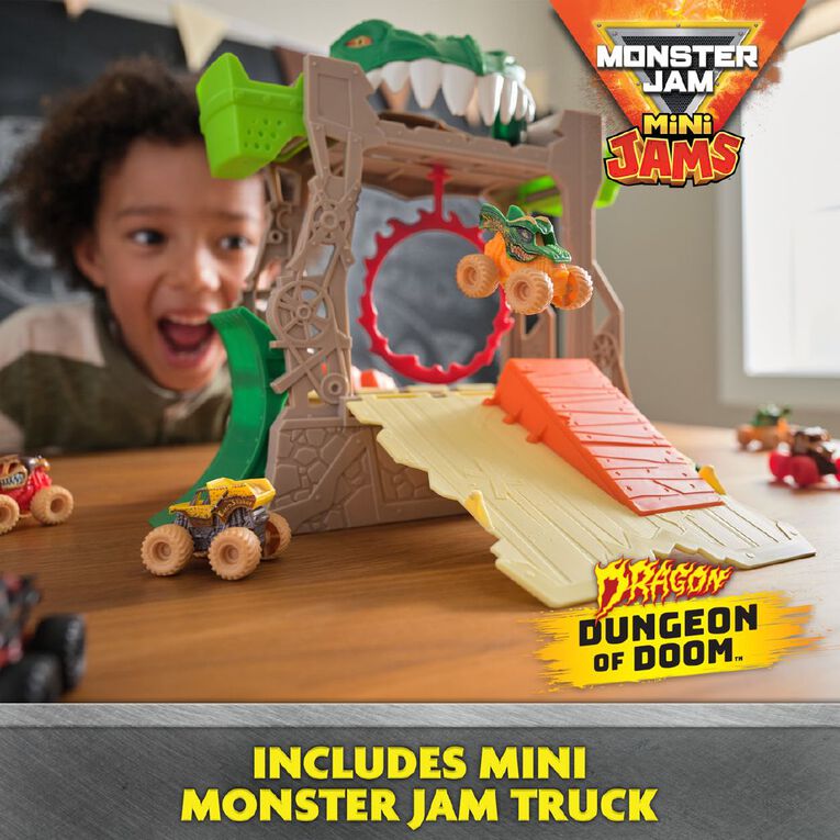 Monster Jam Mini Dragon Dungeon of Doom Playset, , hi-res