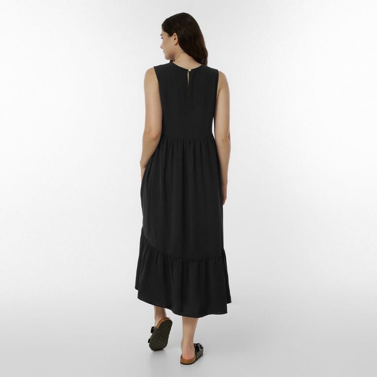 H&H Women's Drop Hem Midi Dress, Black, hi-res