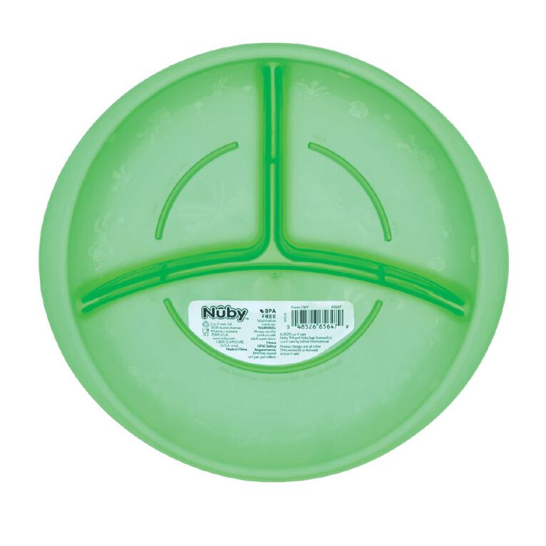 Nuby Embossed Fun Feeding Section Plate Assorted, , hi-res