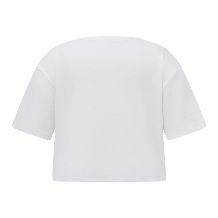 H&H Curve Women's Short Sleeve Basic Tee, White, hi-res