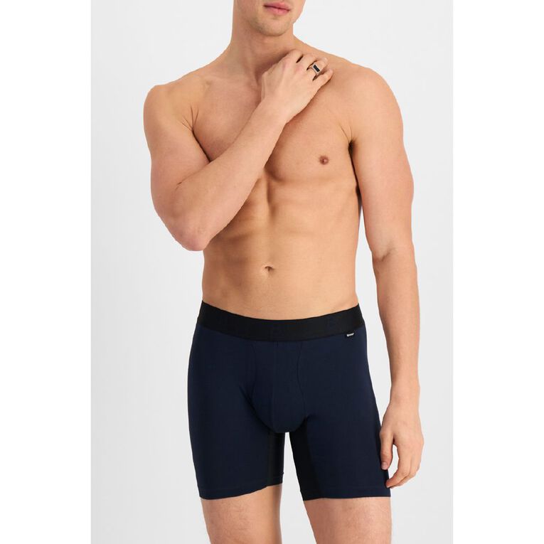 B FOR BONDS Men's Anti Chafe Trunks, Navy, hi-res