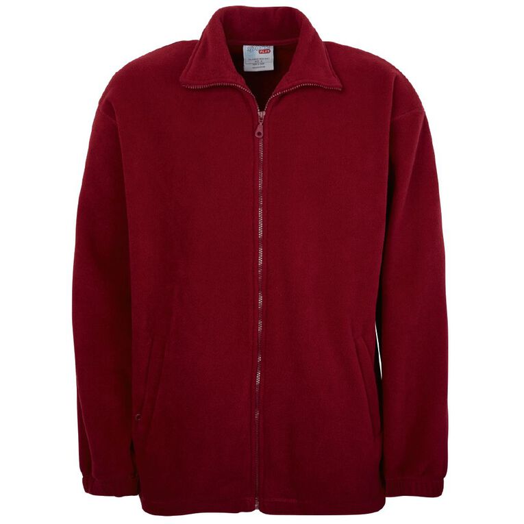 Schooltex Full Zip Polar Fleece Jacket, Burgundy, hi-res
