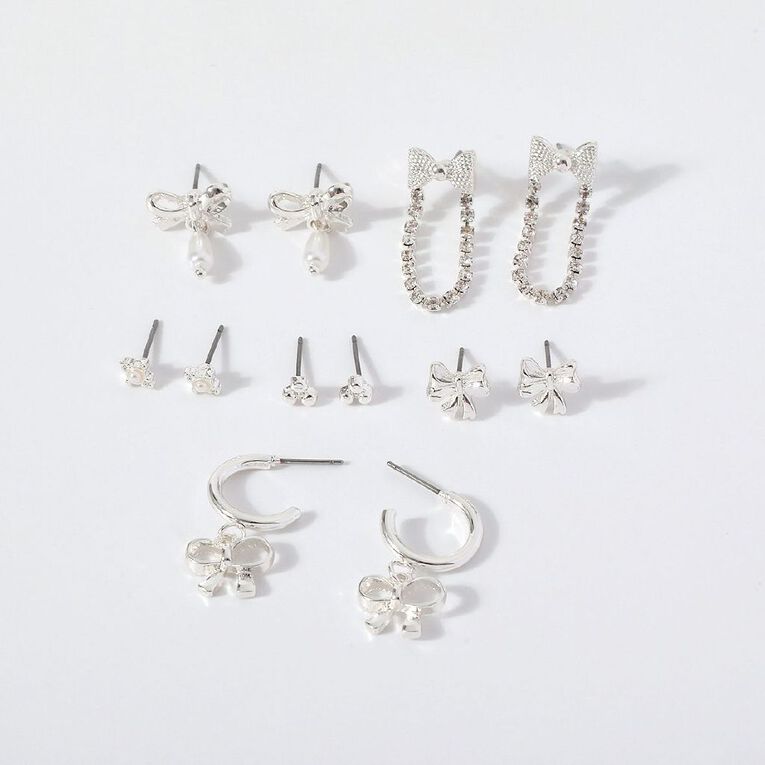 Hoop Earrings Silver, , hi-res