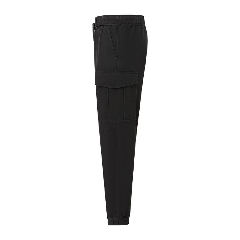 H&H Men's Cuffed Cargo Pants, Black, hi-res