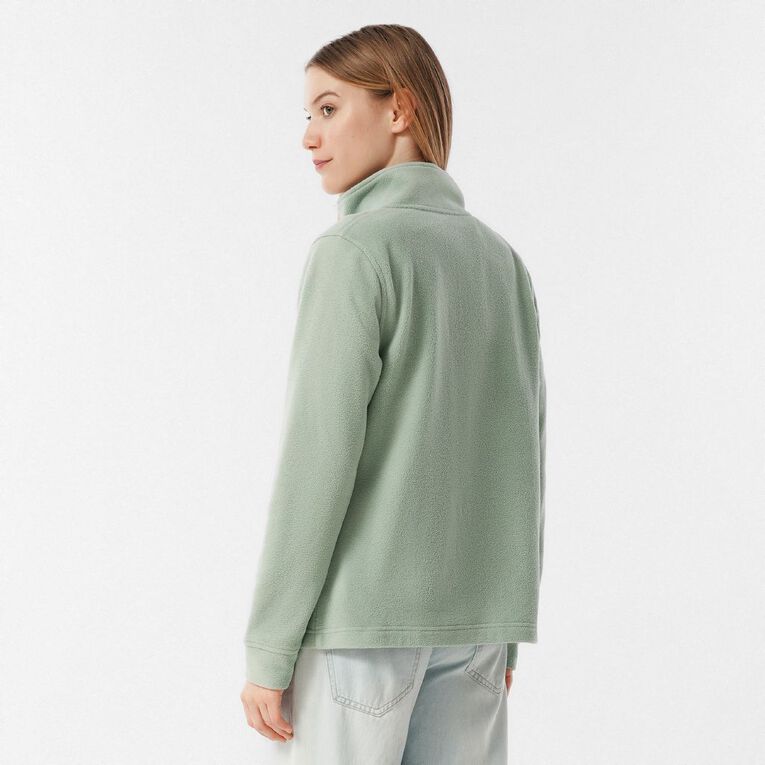 H&H Women's Microfleece Zip-Thru, Green Light, hi-res