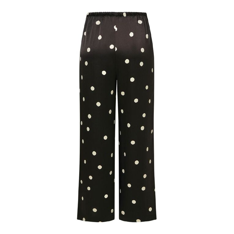 H&H Women's Satin Wide Leg Pants, Brown Dark SPOTS, hi-res
