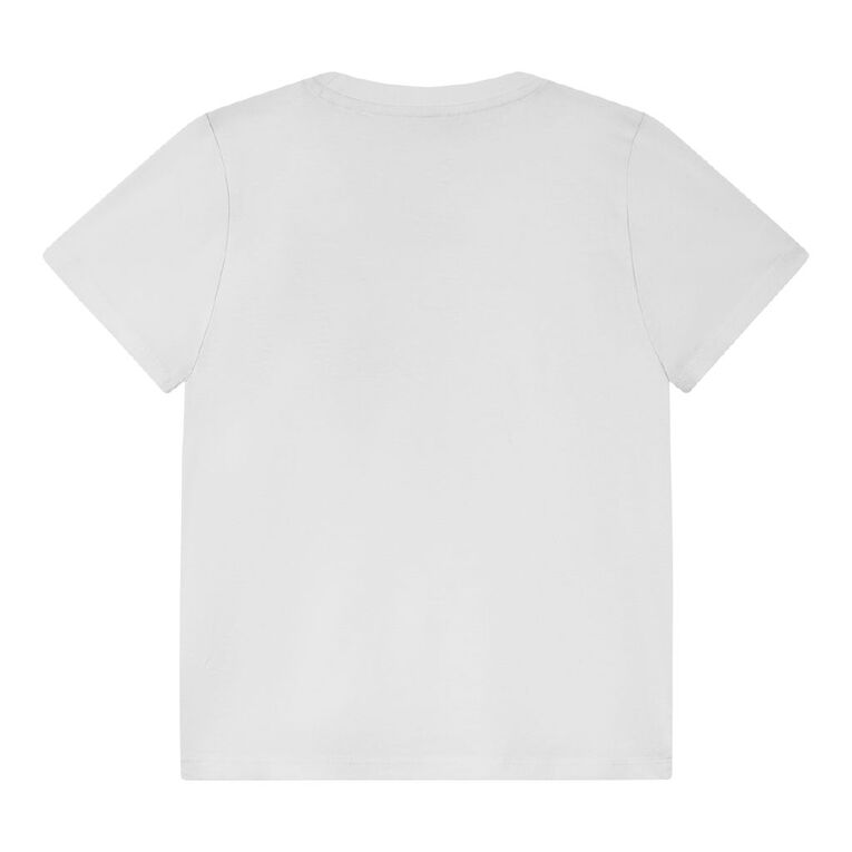 Young Original Short Sleeve Plain Tee, White, hi-res