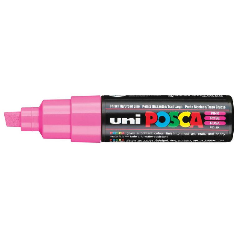 Uni Posca Marker 8.0mm Chisel Pink, , hi-res
