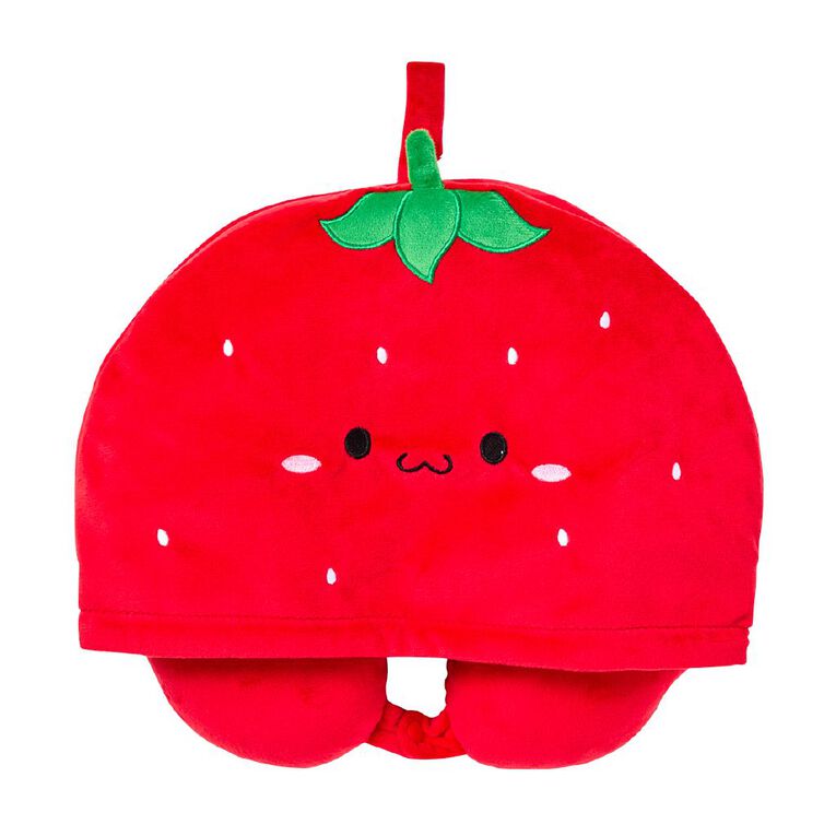 Living & Co Hooded Travel Pillow Strawberry, , hi-res