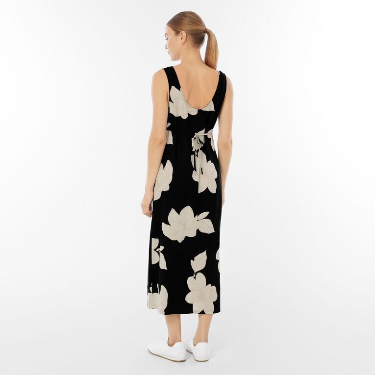 H&H Women's Sleeveless Scoop Dress Midi, Black, hi-res