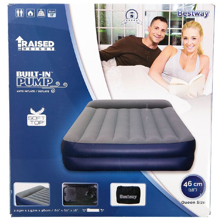 bestway airbed 230v 46cm high rise queen the warehouse