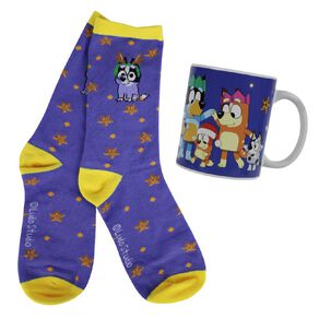 Bluey Novelty Mug and Socks Blue